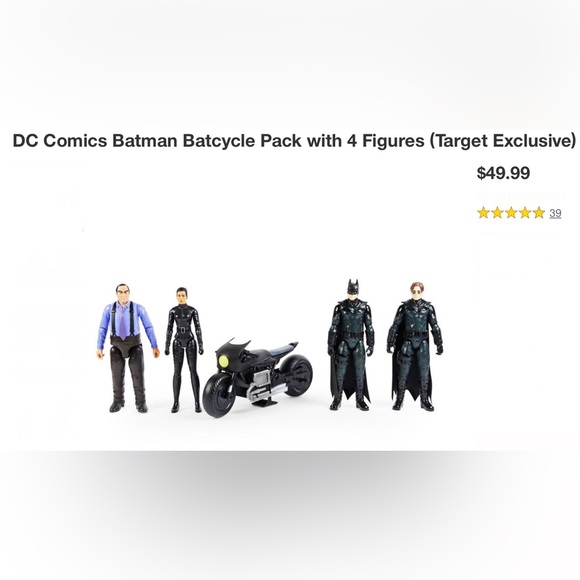DC Comics | Toys | Dc Comics Batman Batcycle Pack 4 Figures Target
